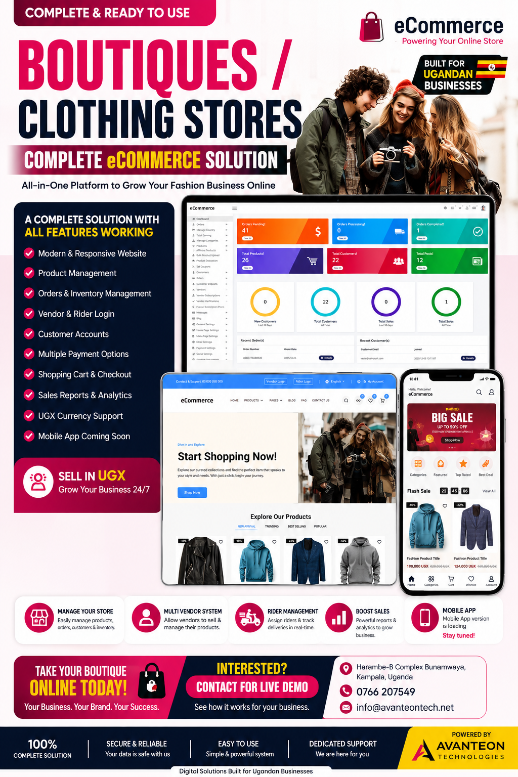 Boutique & Clothing Store eCommerce System